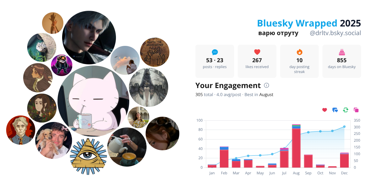 Your Bluesky Wrapped 2025 preview
