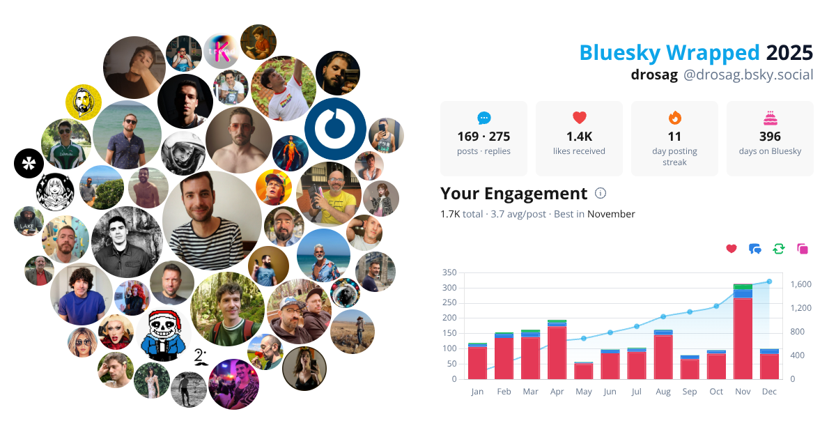 Your Bluesky Wrapped 2025 preview