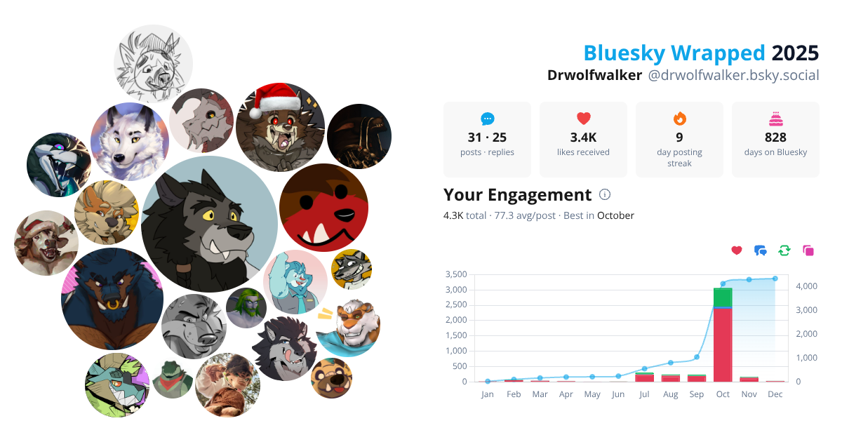 Your Bluesky Wrapped 2025 preview
