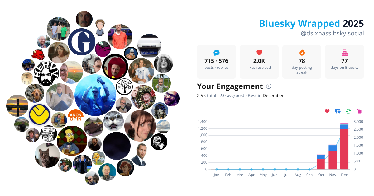 Your Bluesky Wrapped 2025 preview