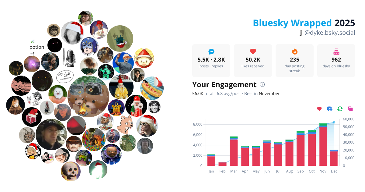 Your Bluesky Wrapped 2025 preview