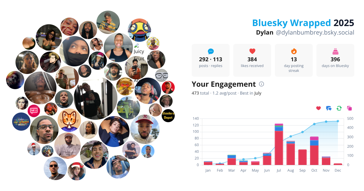 Your Bluesky Wrapped 2025 preview