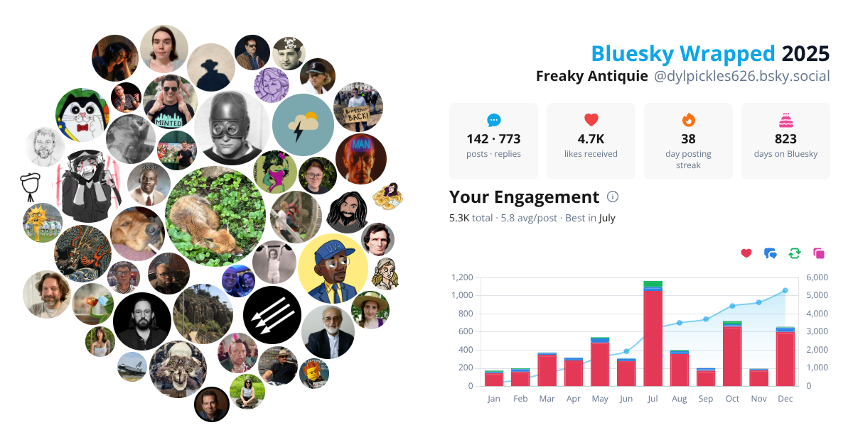 Your Bluesky Wrapped 2025 preview