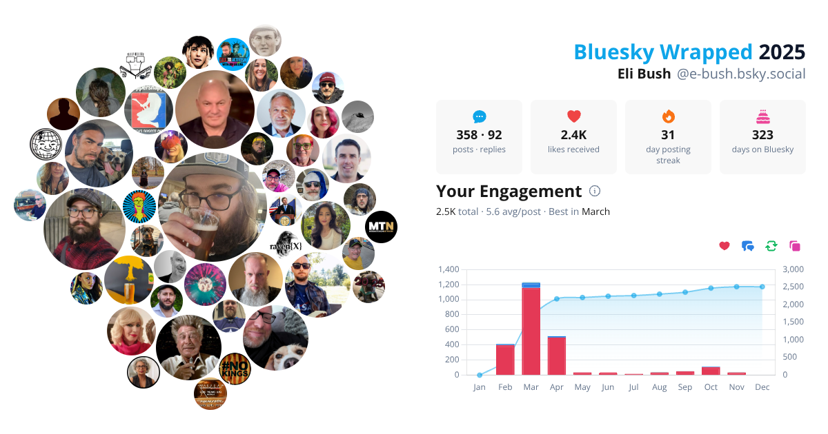 Your Bluesky Wrapped 2025 preview