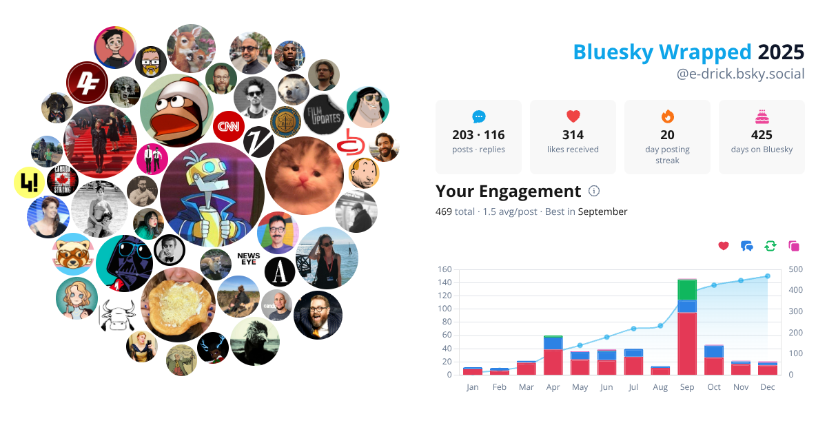 Your Bluesky Wrapped 2025 preview