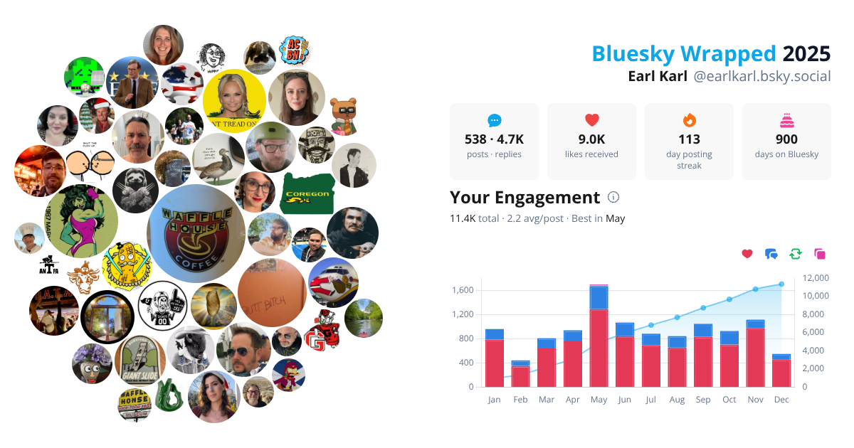 Your Bluesky Wrapped 2025 preview