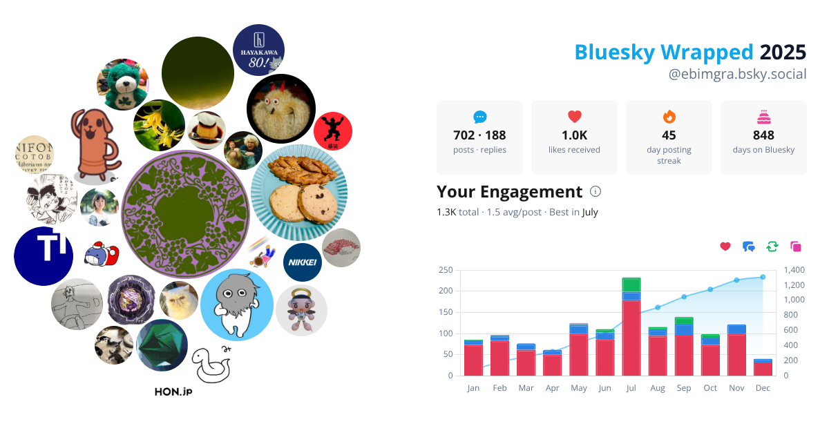 Your Bluesky Wrapped 2025 preview