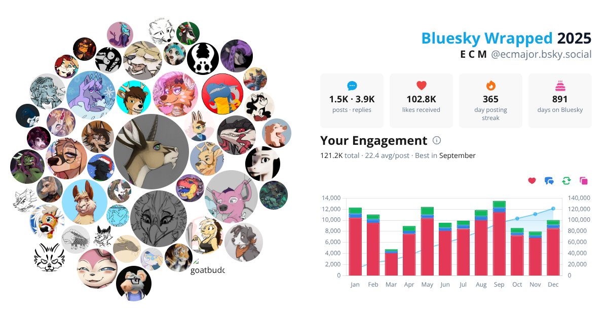 Your Bluesky Wrapped 2025 preview