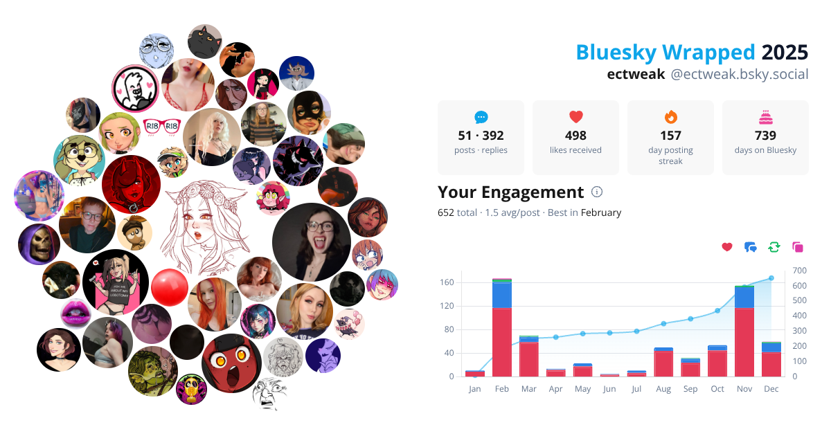 Your Bluesky Wrapped 2025 preview