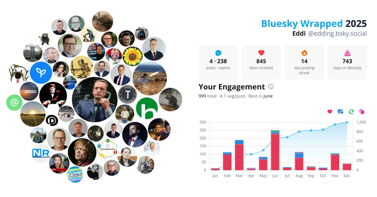 Your Bluesky Wrapped 2025 preview