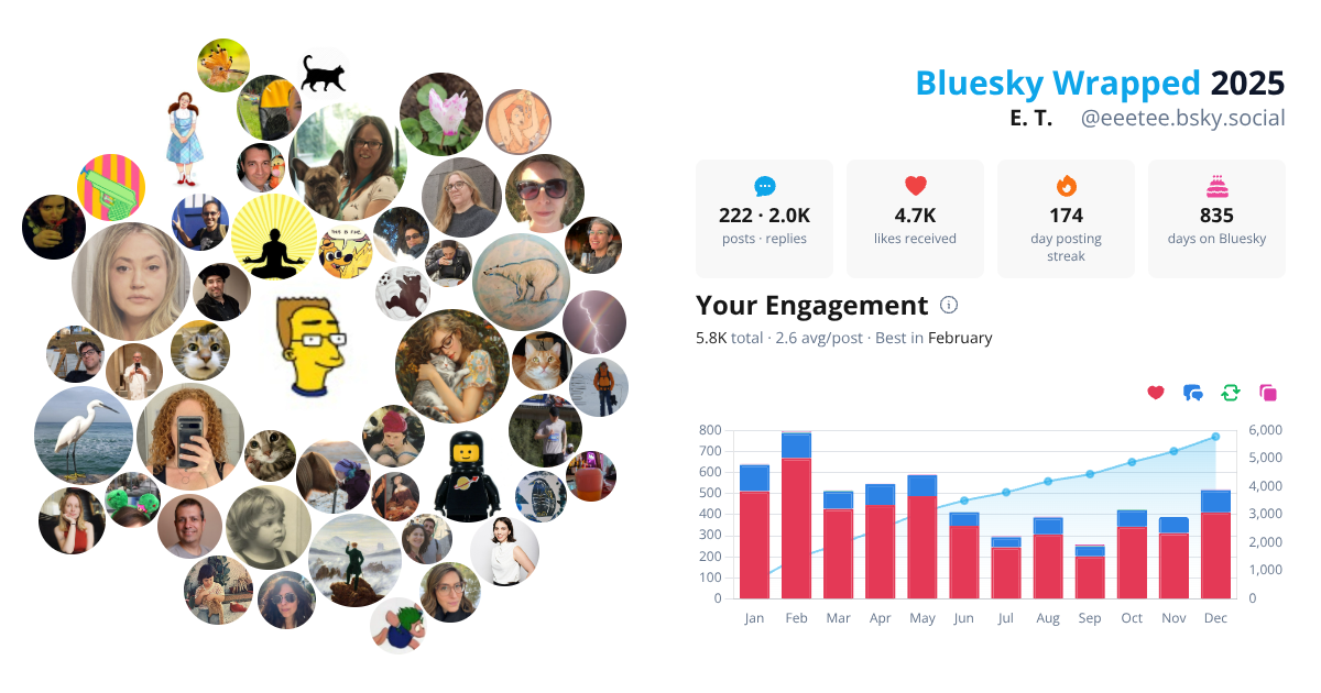 Your Bluesky Wrapped 2025 preview