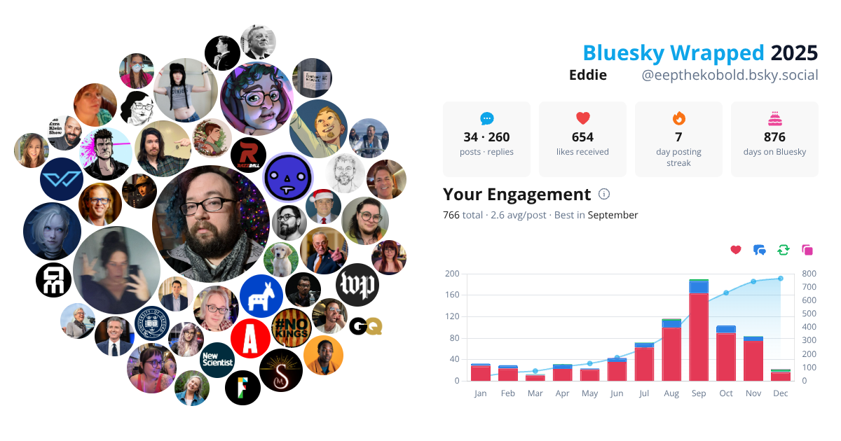 Your Bluesky Wrapped 2025 preview