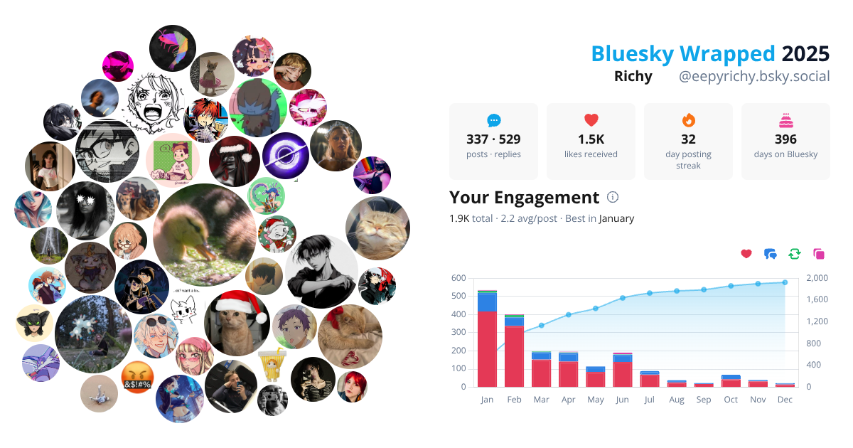 Your Bluesky Wrapped 2025 preview