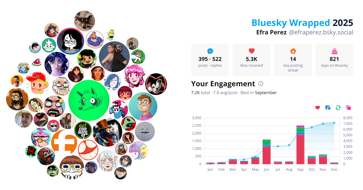 Your Bluesky Wrapped 2025 preview