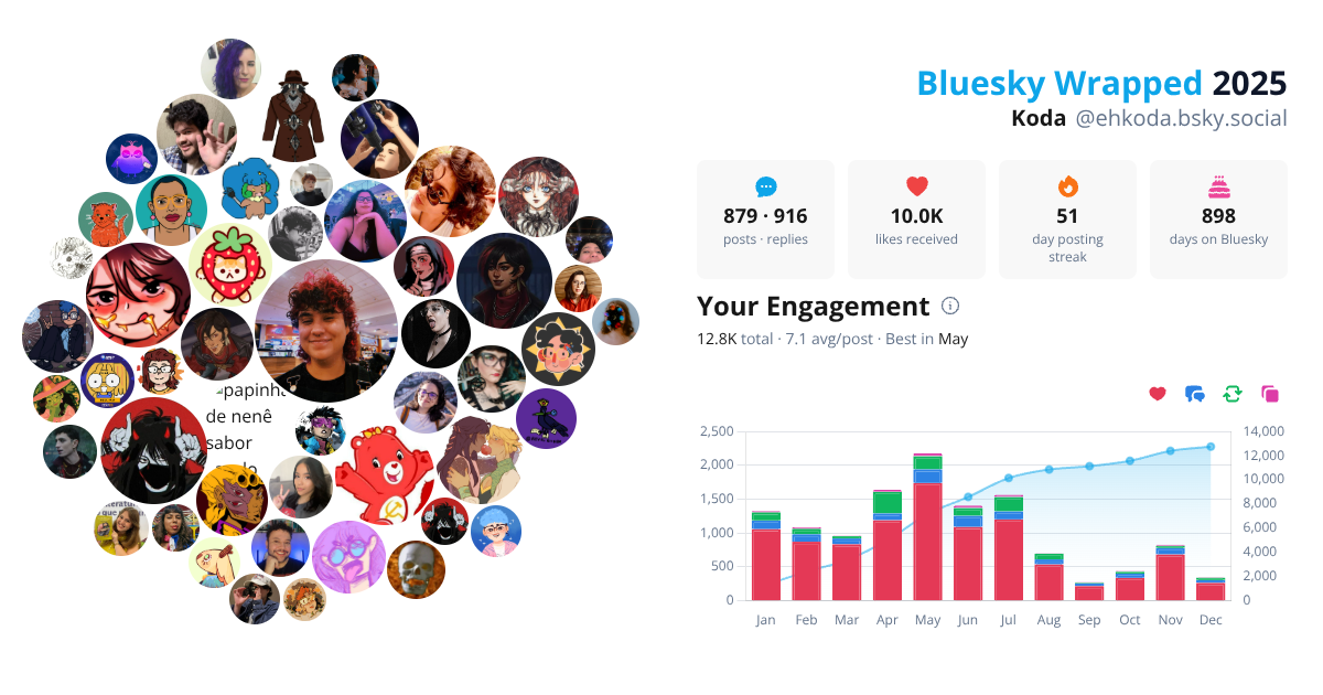 Your Bluesky Wrapped 2025 preview
