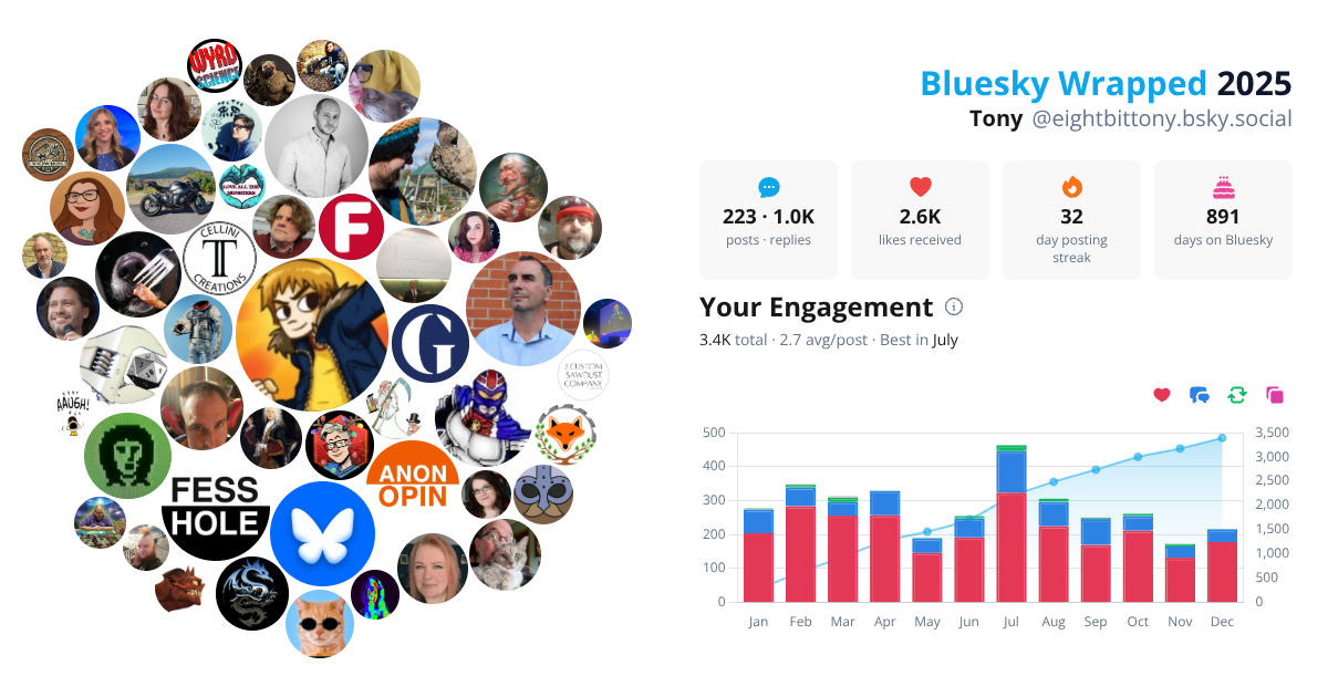 Your Bluesky Wrapped 2025 preview