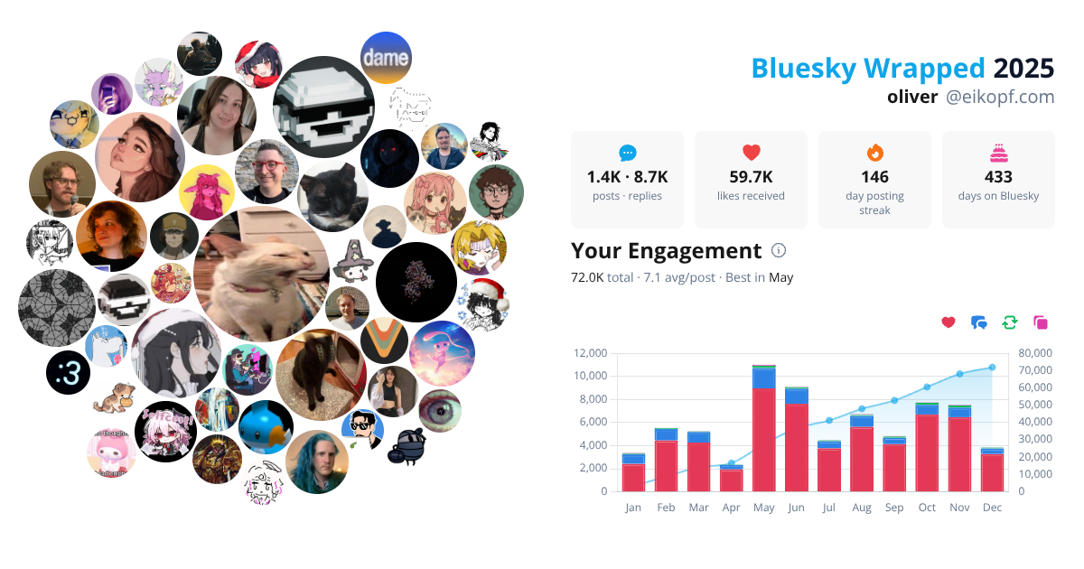 Your Bluesky Wrapped 2025 preview