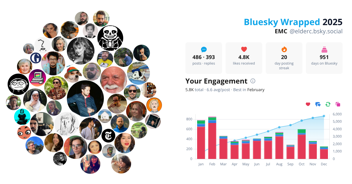 Your Bluesky Wrapped 2025 preview