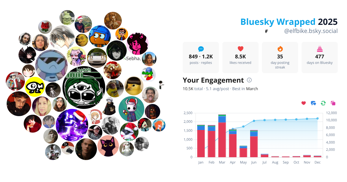 Your Bluesky Wrapped 2025 preview