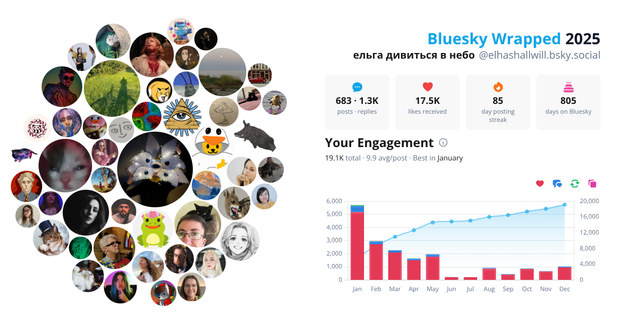 Your Bluesky Wrapped 2025 preview