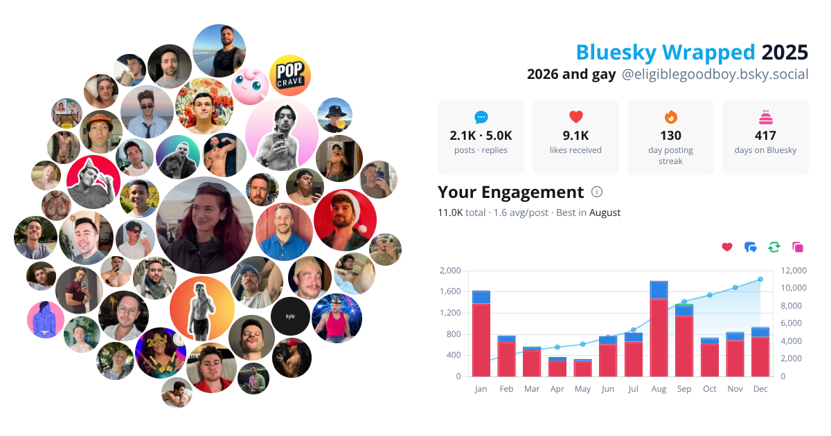 Your Bluesky Wrapped 2025 preview