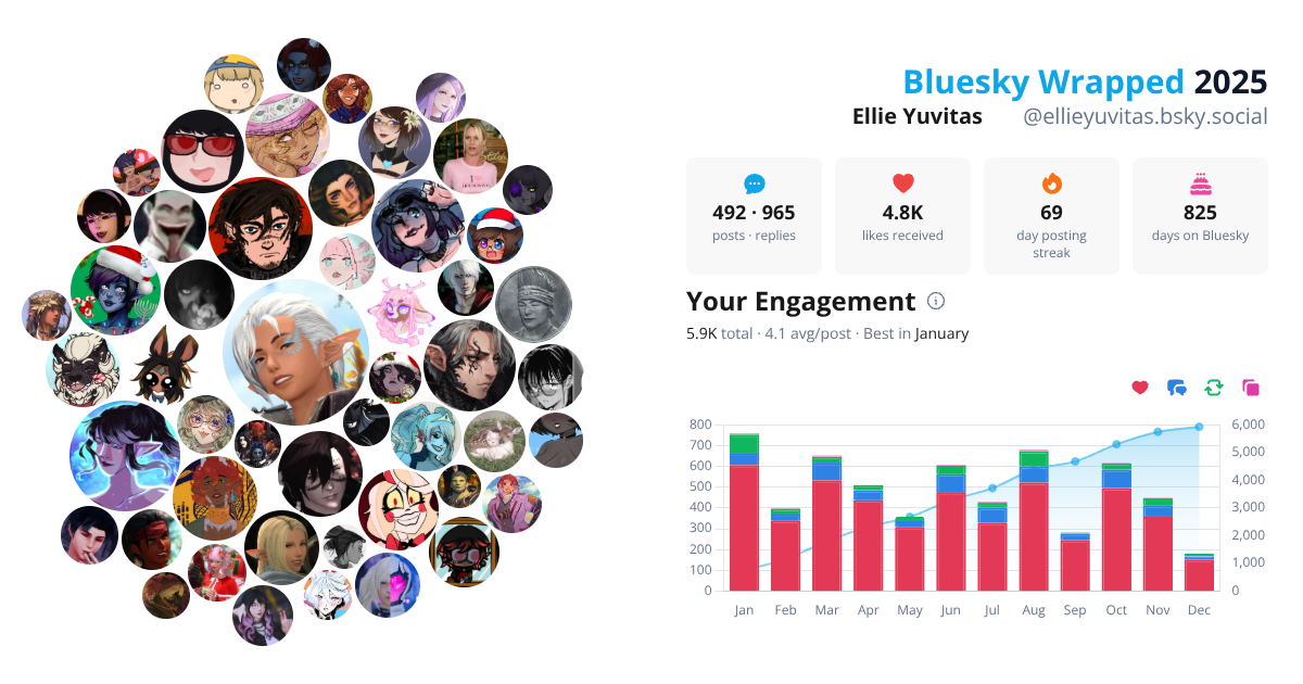 Your Bluesky Wrapped 2025 preview