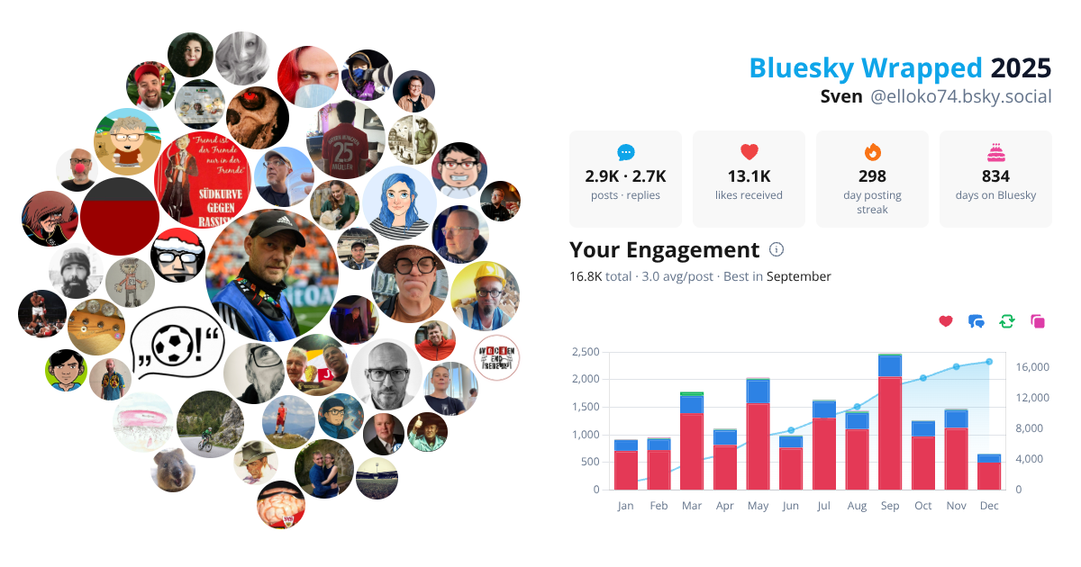 Your Bluesky Wrapped 2025 preview