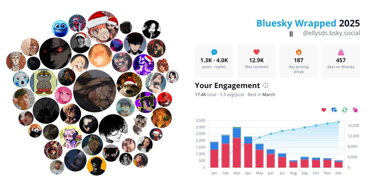 Your Bluesky Wrapped 2025 preview