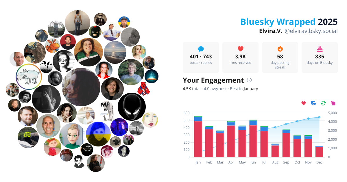 Your Bluesky Wrapped 2025 preview