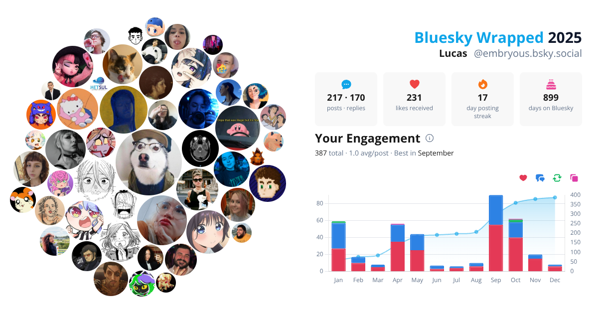 Your Bluesky Wrapped 2025 preview