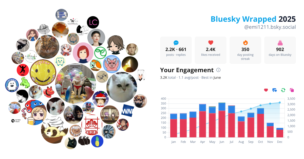 Your Bluesky Wrapped 2025 preview