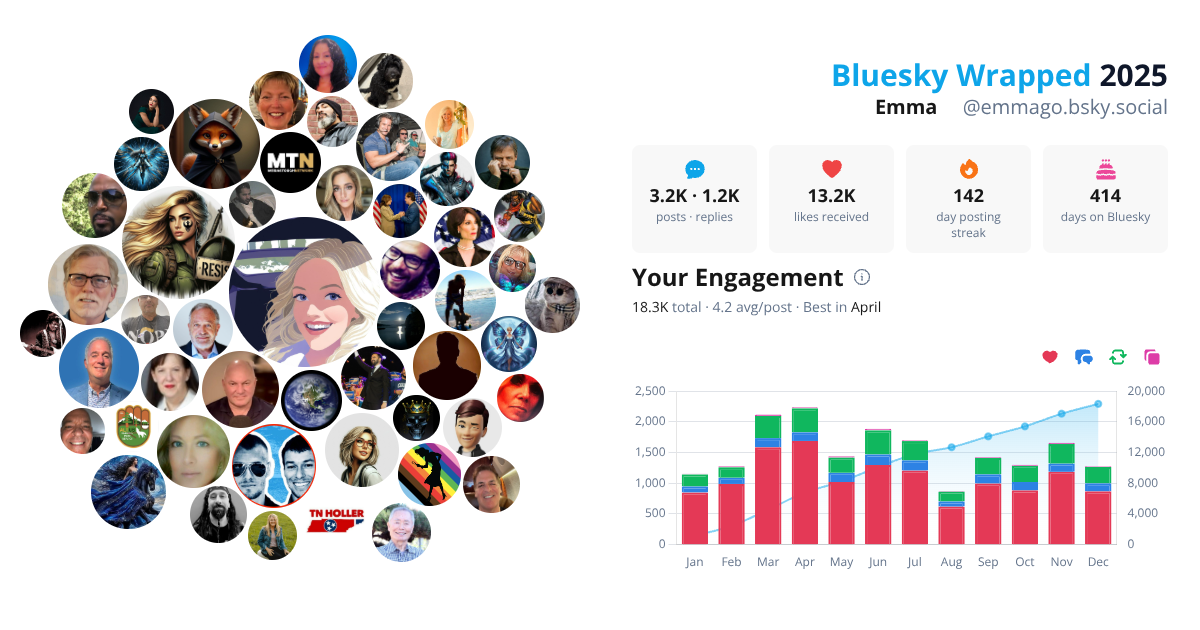 Your Bluesky Wrapped 2025 preview