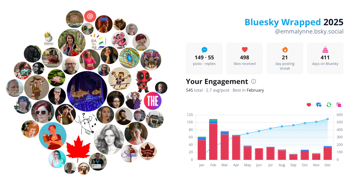 Your Bluesky Wrapped 2025 preview