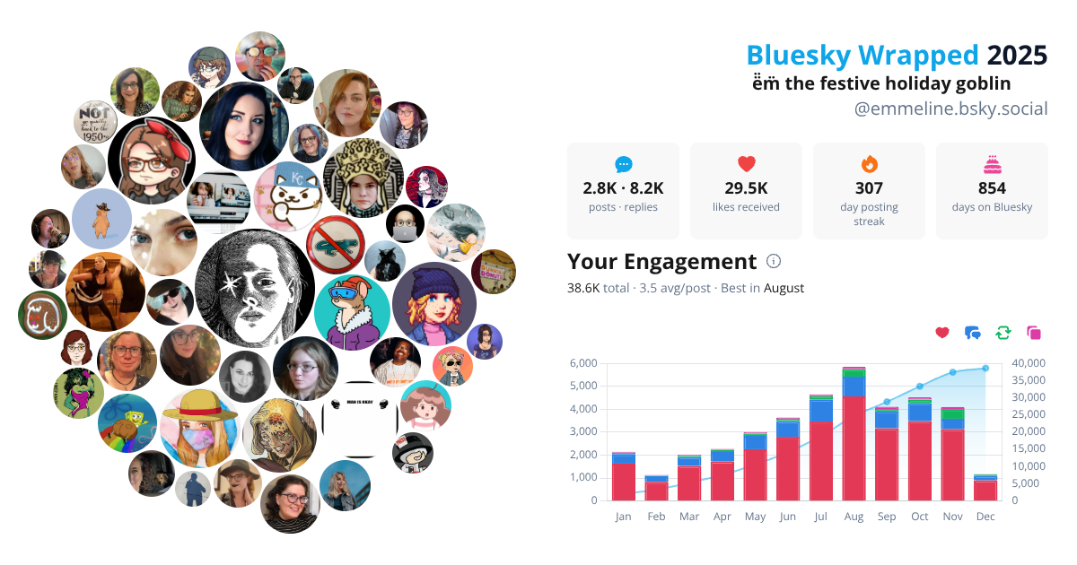 Your Bluesky Wrapped 2025 preview