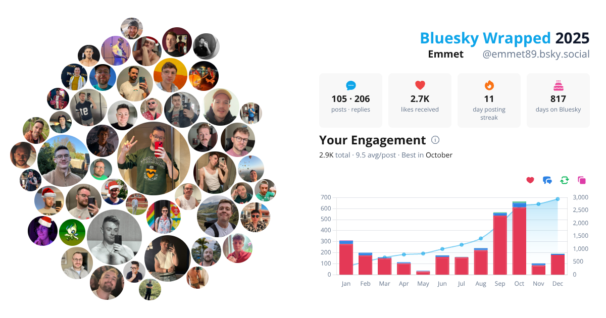 Your Bluesky Wrapped 2025 preview