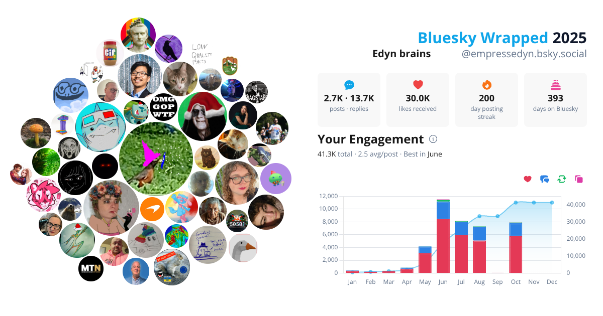 Your Bluesky Wrapped 2025 preview