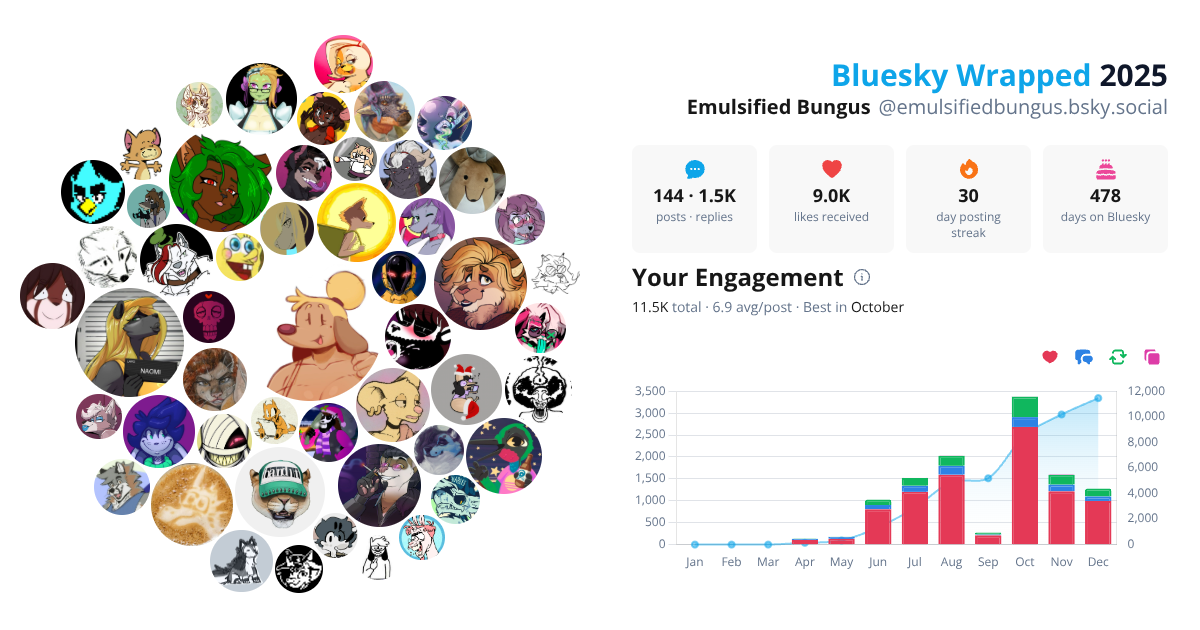 Your Bluesky Wrapped 2025 preview