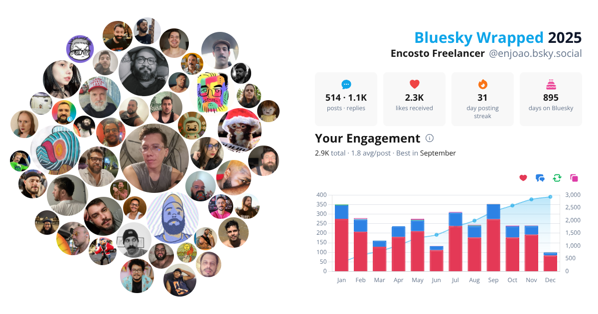 Your Bluesky Wrapped 2025 preview