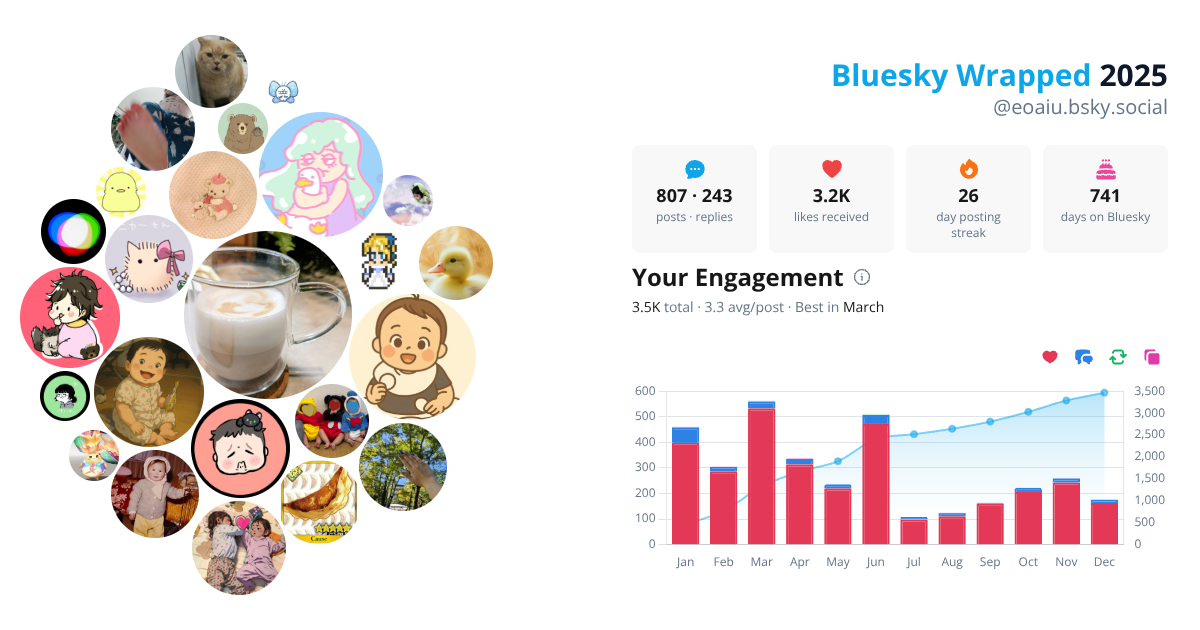 Your Bluesky Wrapped 2025 preview