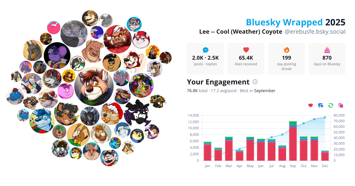 Your Bluesky Wrapped 2025 preview