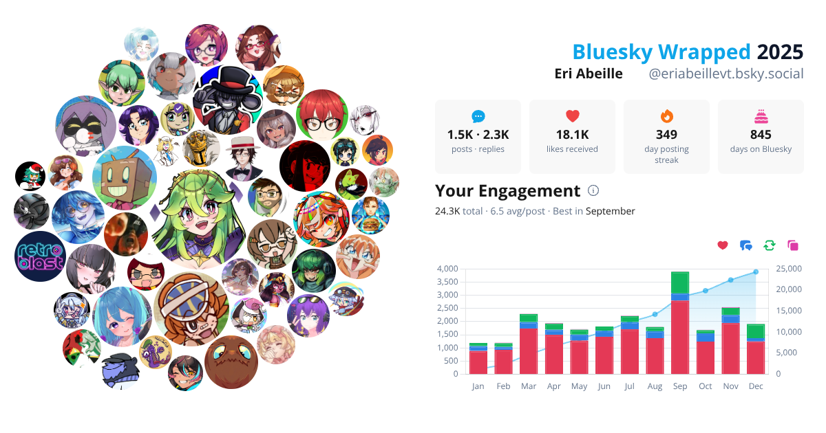 Your Bluesky Wrapped 2025 preview