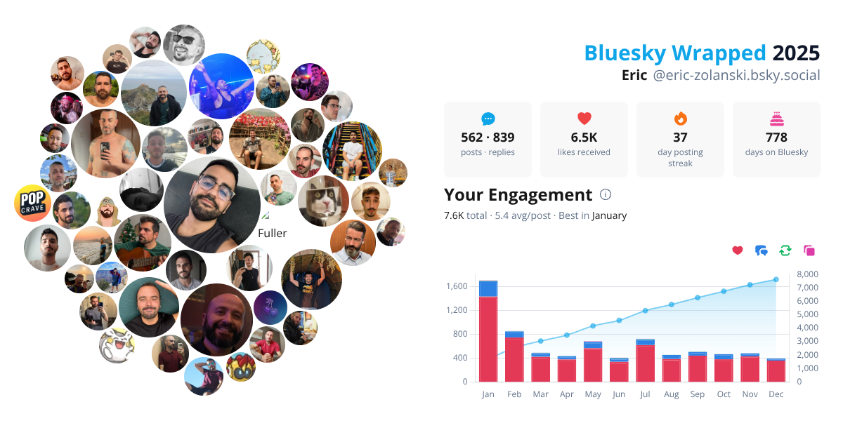 Your Bluesky Wrapped 2025 preview