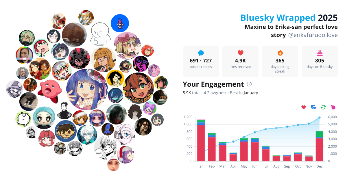 Your Bluesky Wrapped 2025 preview