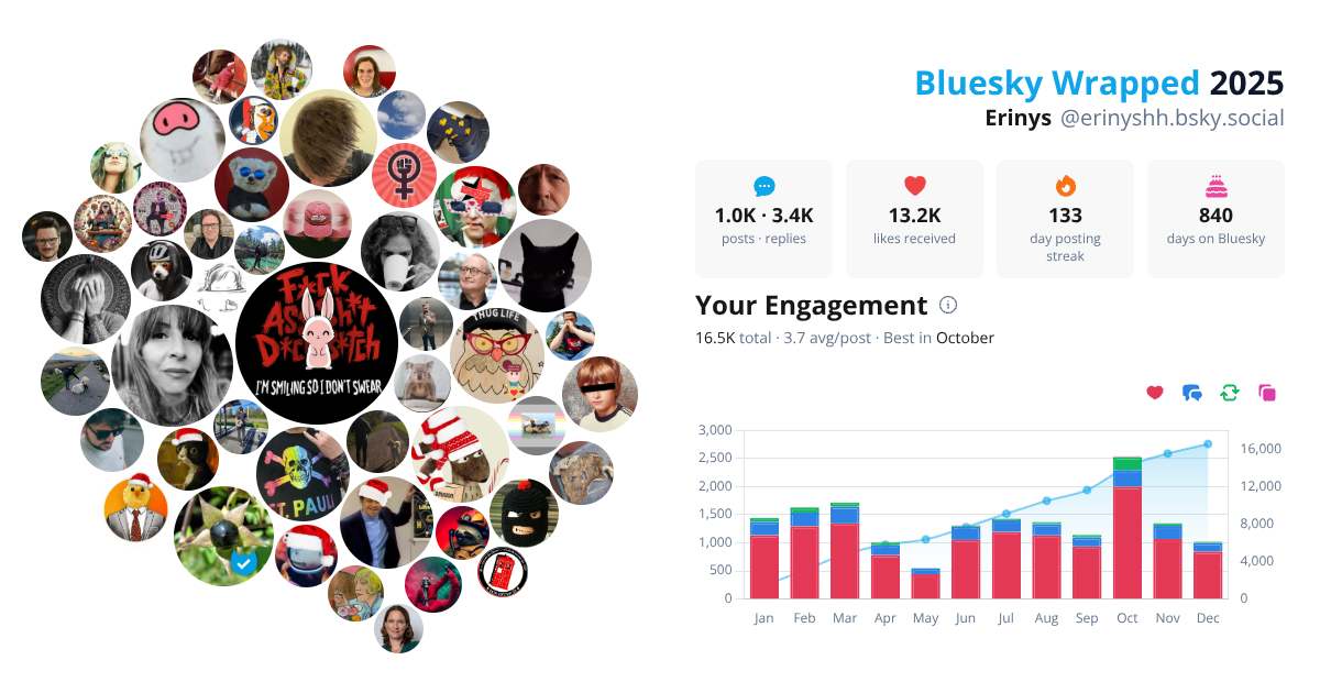 Your Bluesky Wrapped 2025 preview