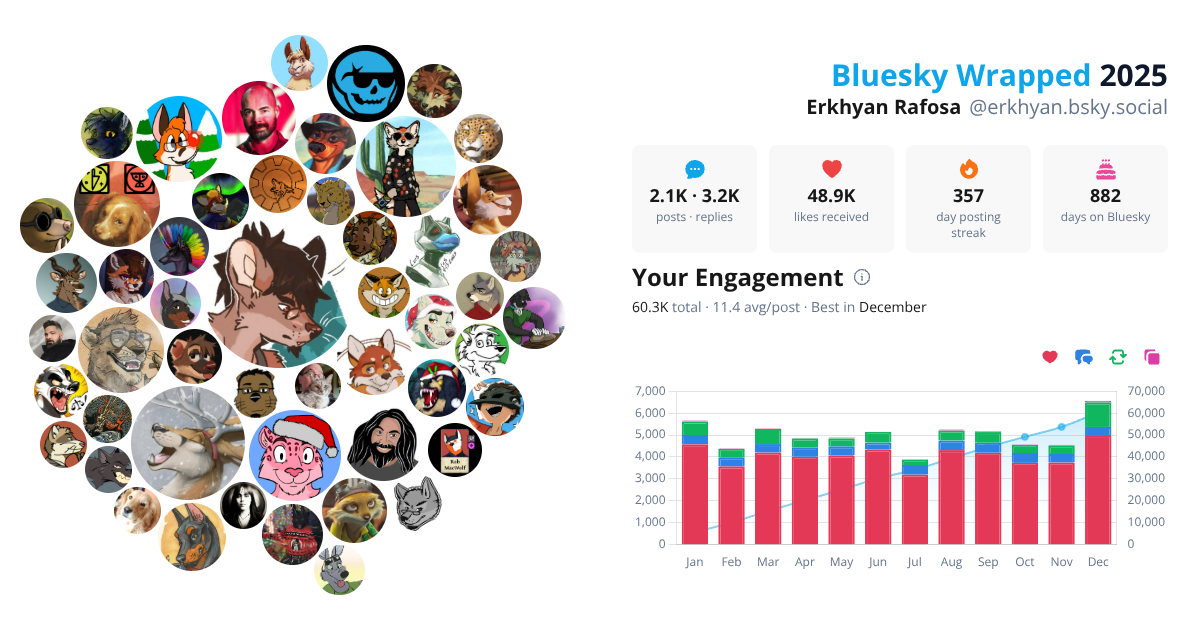 Your Bluesky Wrapped 2025 preview
