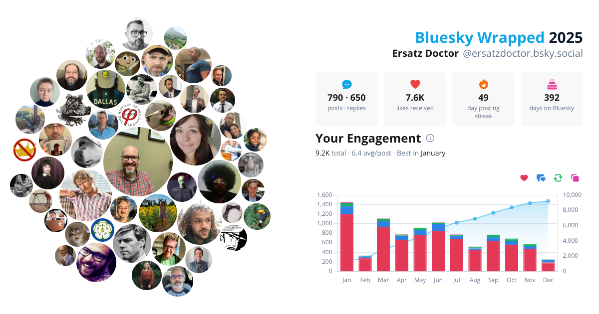 Your Bluesky Wrapped 2025 preview