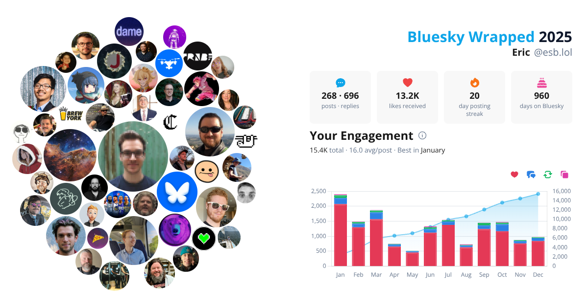 Your Bluesky Wrapped 2025 preview