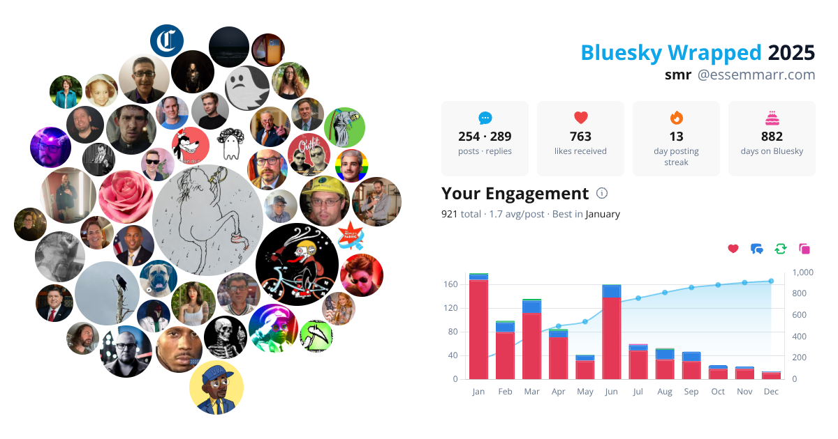 Your Bluesky Wrapped 2025 preview