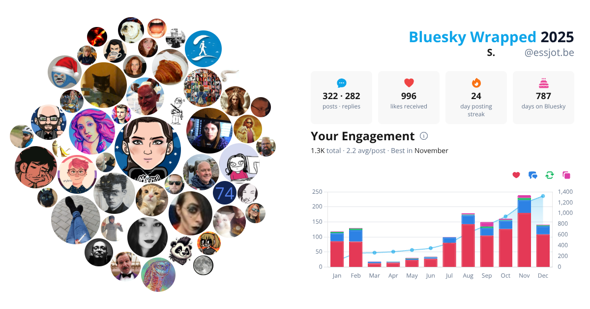 Your Bluesky Wrapped 2025 preview