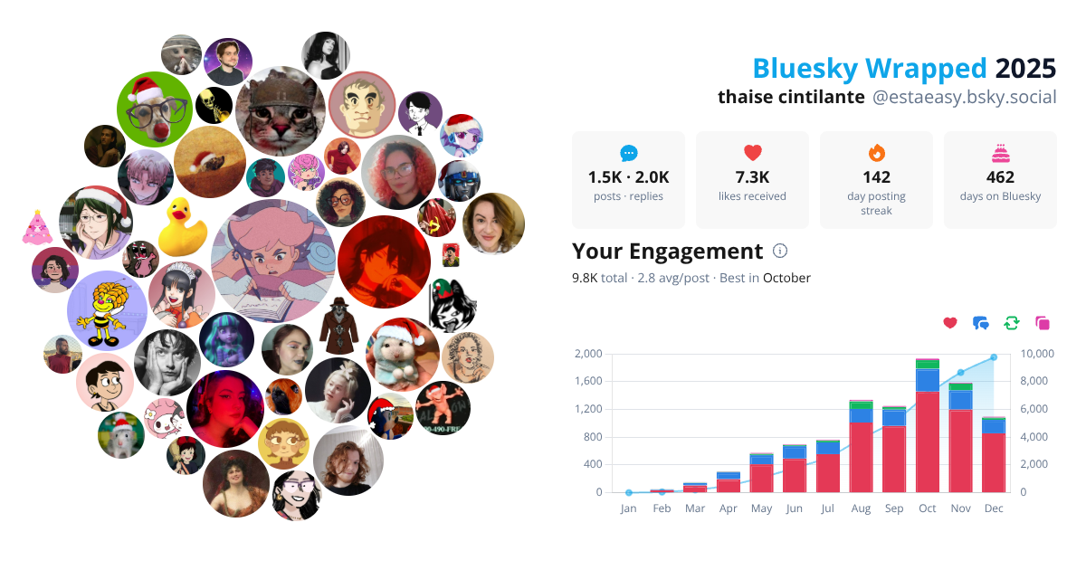 Your Bluesky Wrapped 2025 preview